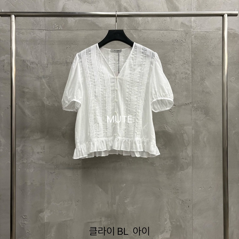 MUTE-P韓國直郵女士新品休閑熱賣職業26春夏襯衫蕾絲衫BLMUTE襯衫/蕾絲衫圖色1