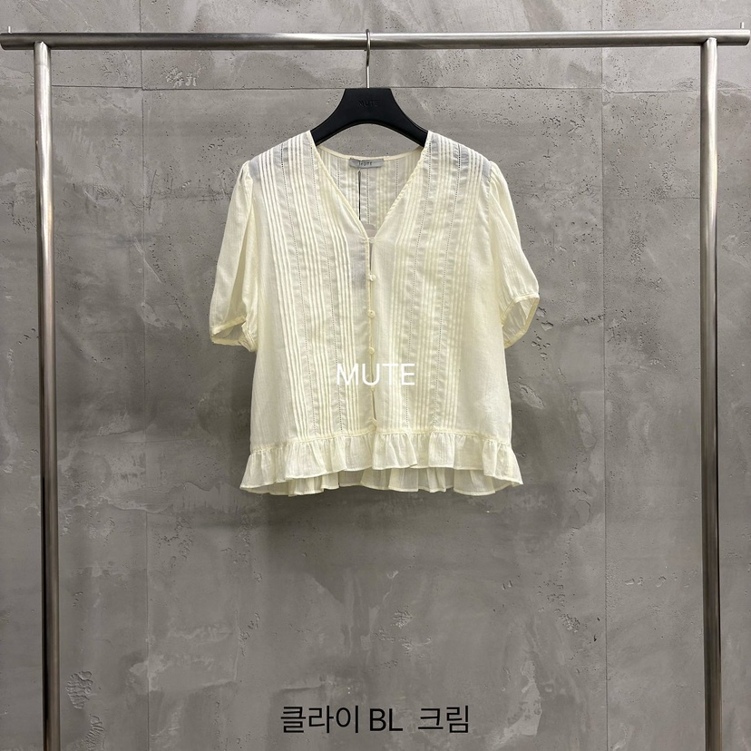 MUTE-P韓國直郵女士新品休閑熱賣職業26春夏襯衫蕾絲衫BLMUTE襯衫/蕾絲衫圖色2