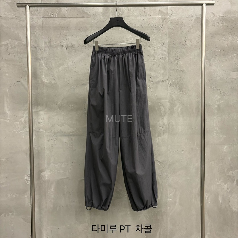 MUTE-P韓國東大門直郵女裝新款26夏季推薦26春夏人氣休閑褲MUTE休閑褲圖色5墨色