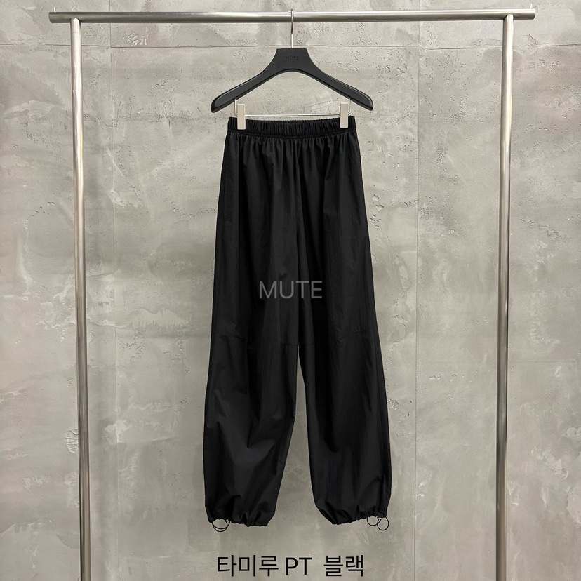 MUTE-P韓國東大門直郵女裝新款26夏季推薦26春夏人氣休閑褲MUTE休閑褲圖色6黑色