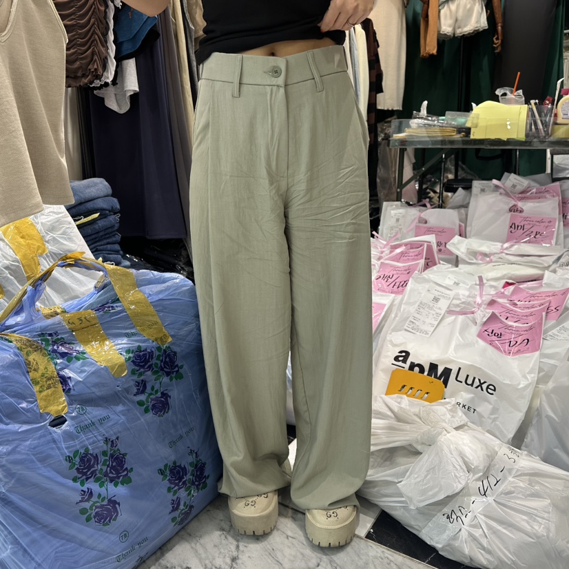 3COLOR韓國直郵實拍女裝新款職業休閑褲不含腰帶Three color休閑褲圖色1