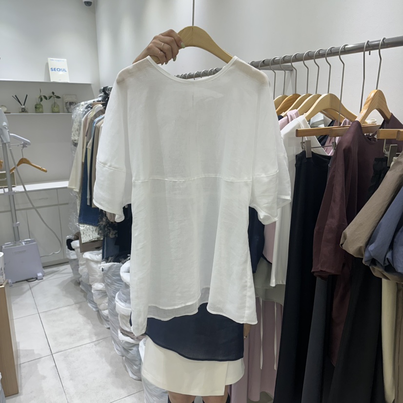 EN.U韓國直郵女士新品推薦職業時尚人氣休閑熱賣襯衫蕾絲衫EN.U襯衫/蕾絲衫圖色1
