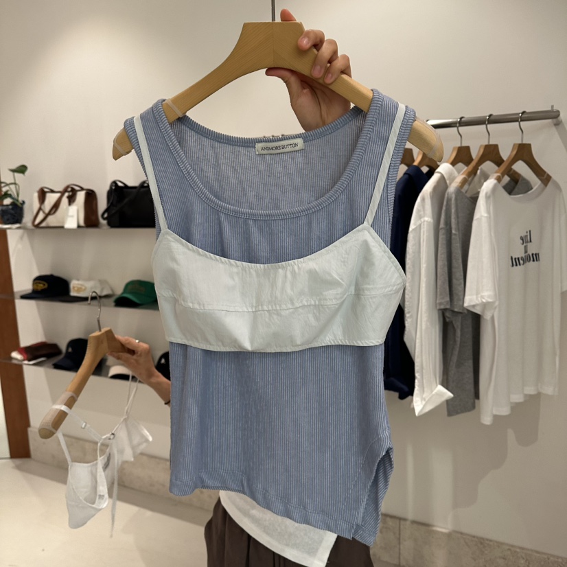 ANDMORE BUTTON韓國東大門直郵女裝新品休閑吊帶背心不含內搭ANDMORE BUTTON吊帶/背心圖色2