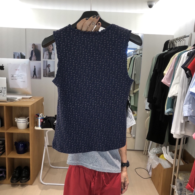 THE STARDUST韓國東大門直郵女裝新品26夏季吊帶背心荷葉邊無袖THE STARDUST吊帶/背心