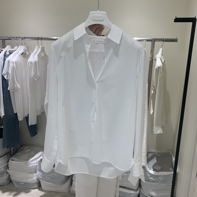 MASCULINE韓國直郵實拍女裝新款26春夏推薦休閑襯衫蕾絲衫SMASCULINE襯衫/蕾絲衫圖色1