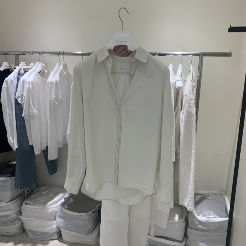 MASCULINE韓國直郵實拍女裝新款26春夏推薦休閑襯衫蕾絲衫SMASCULINE襯衫/蕾絲衫圖色2
