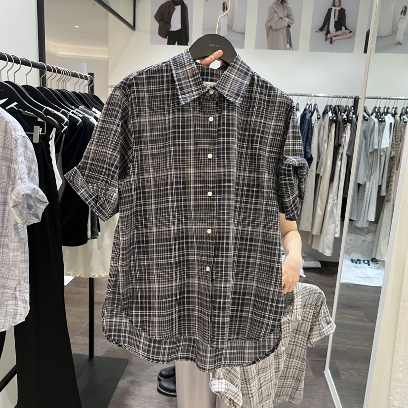 OURIN/THIS IS韓國東大門直郵女士新品人氣休閑襯衫蕾絲衫OURIN/THIS IS襯衫/蕾絲衫圖色3