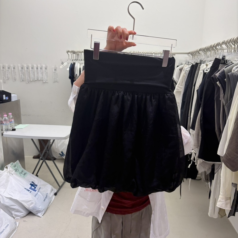 PADO韓國直郵女裝新品人氣時尚熱賣推薦職業休閑短裙透明PADO短裙圖色2