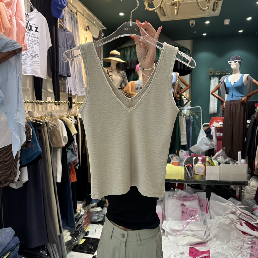 3COLOR東大門實拍韓國女士新品推薦吊帶背心Three color吊帶/背心