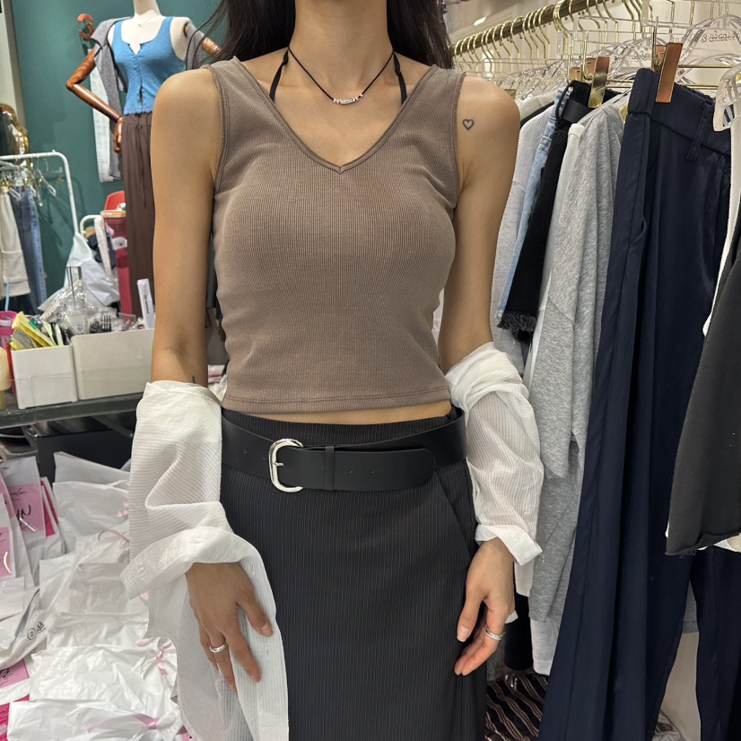 3COLOR東大門實拍韓國女士新品推薦吊帶背心Three color吊帶/背心圖色3