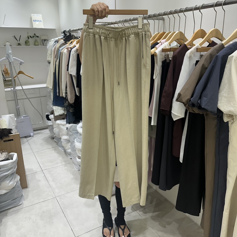 EN.U韓國直郵女裝新品休閑26夏季26春夏熱賣時尚休閑褲寬松EN.U休閑褲圖色1