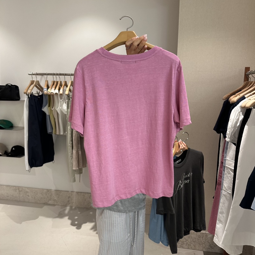 ANDMORE BUTTON韓國直郵女士新款26夏季職業26春夏T恤紐扣ANDMORE BUTTONT恤