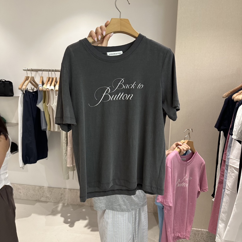 ANDMORE BUTTON韓國直郵女士新款26夏季職業26春夏T恤紐扣ANDMORE BUTTONT恤圖色2
