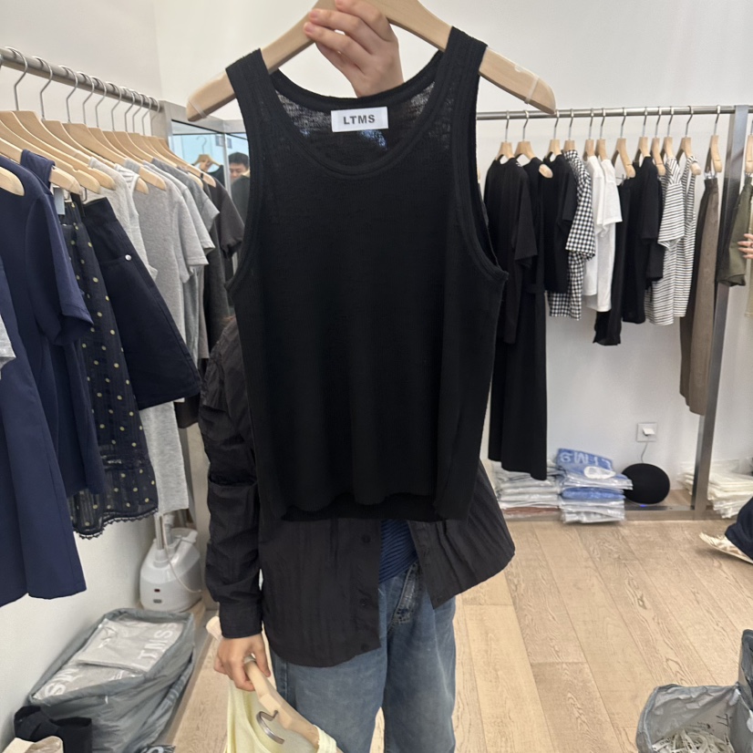 LTMS韓國直郵實拍女士新品熱賣休閑時尚職業吊帶背心羅紋LTMS吊帶/背心圖色4