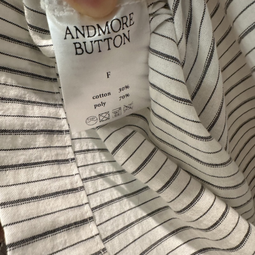 ANDMORE BUTTON韓國東大門代購女士新品休閑推薦休閑褲條紋ANDMORE BUTTON休閑褲