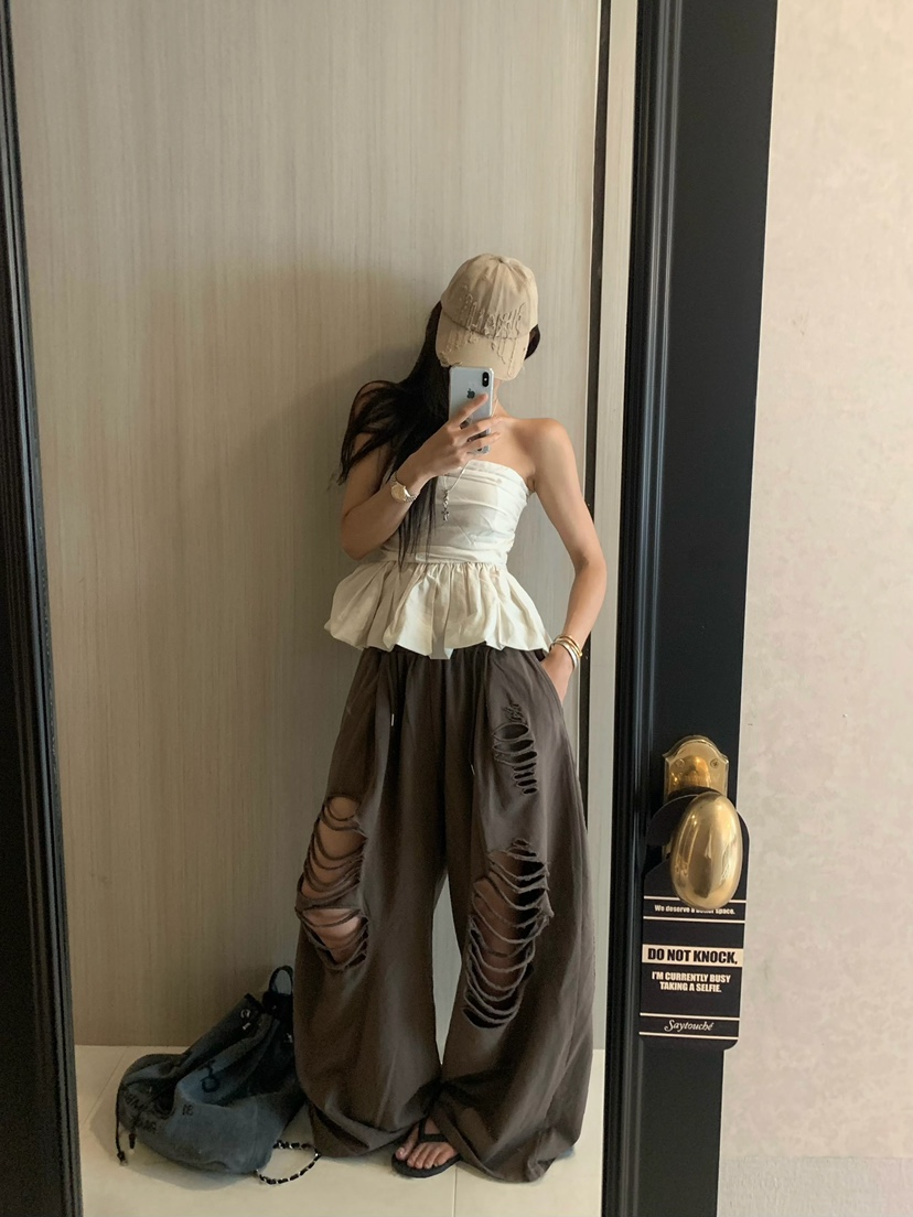VIRKIN韓國東大門代購女士新款職業休閑推薦時尚休閑褲復古VIRKIN休閑褲