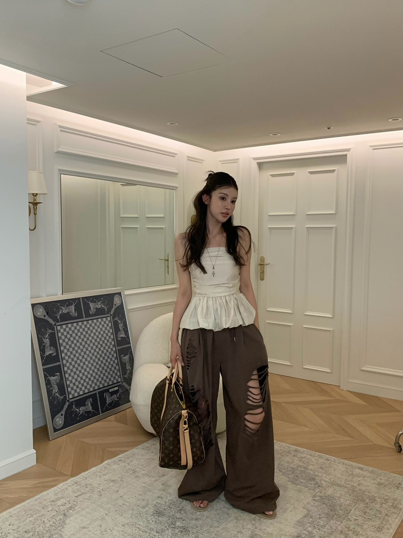 VIRKIN韓國東大門代購女士新款職業休閑推薦時尚休閑褲復古VIRKIN休閑褲