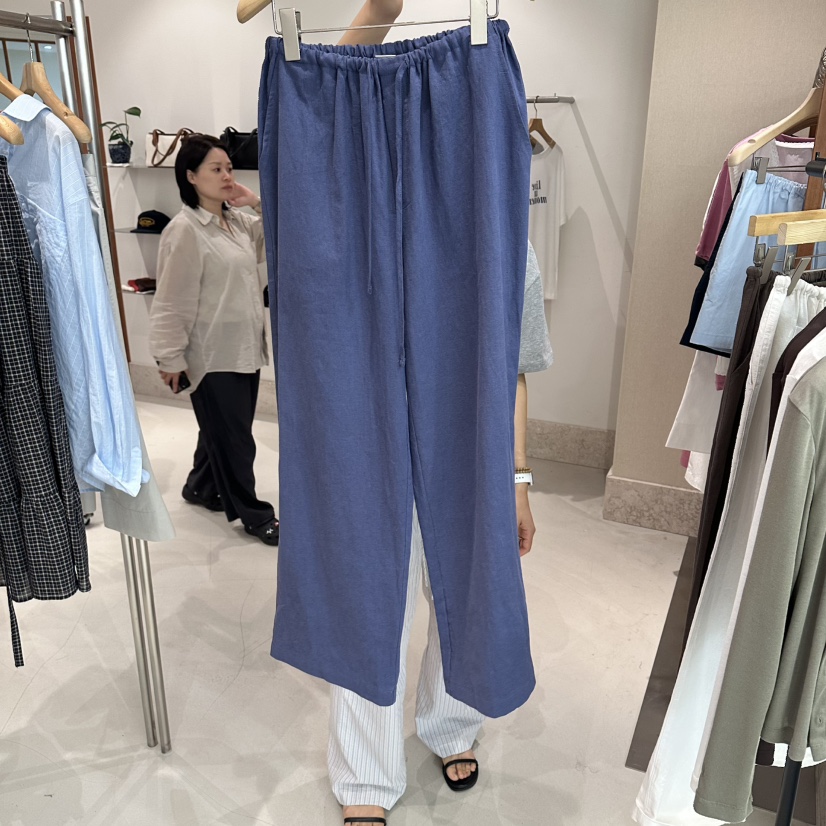 ANDMORE BUTTON韓國直郵女裝新品職業26春夏休閑褲亞麻布ANDMORE BUTTON休閑褲圖色2