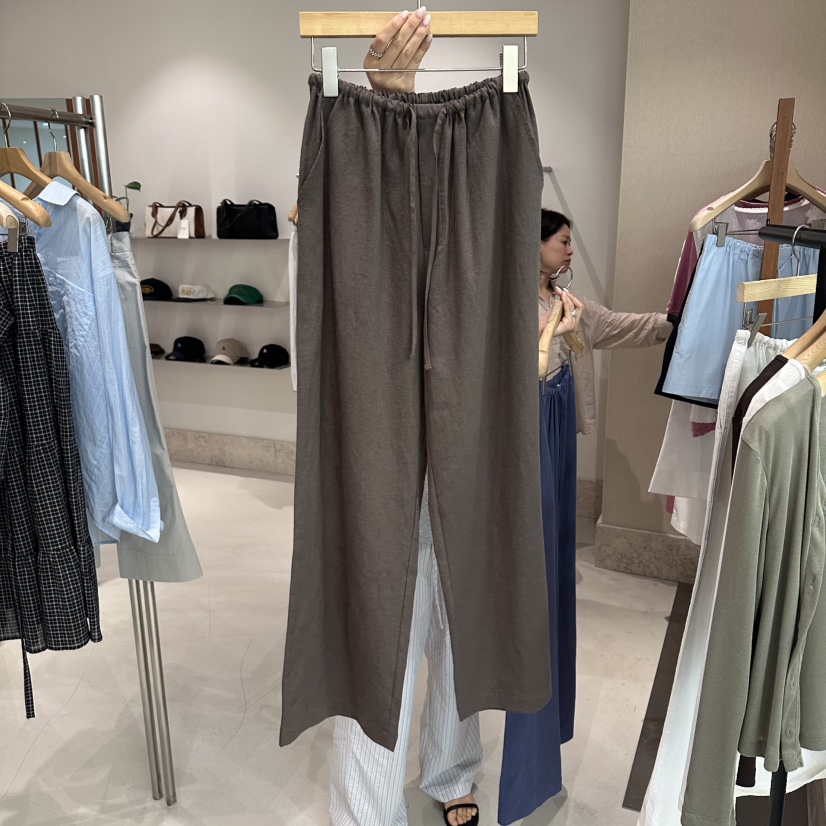ANDMORE BUTTON韓國直郵女裝新品職業26春夏休閑褲亞麻布ANDMORE BUTTON休閑褲圖色3