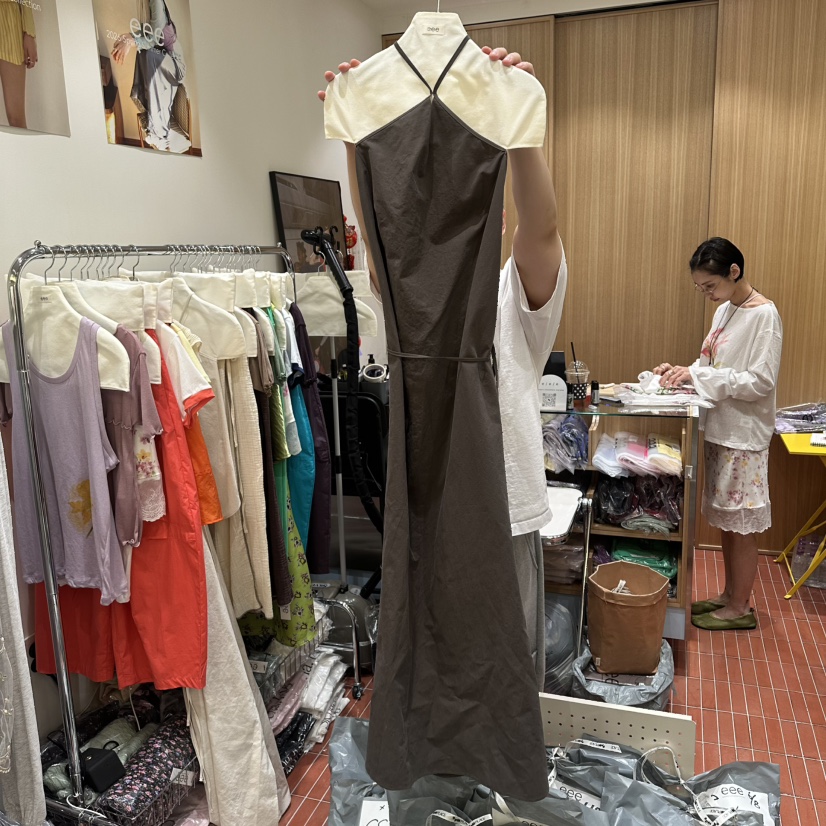 EEE韓國直郵女士新品推薦職業人氣休閑時尚連衣裙OPS亞麻EEE連衣裙圖色2