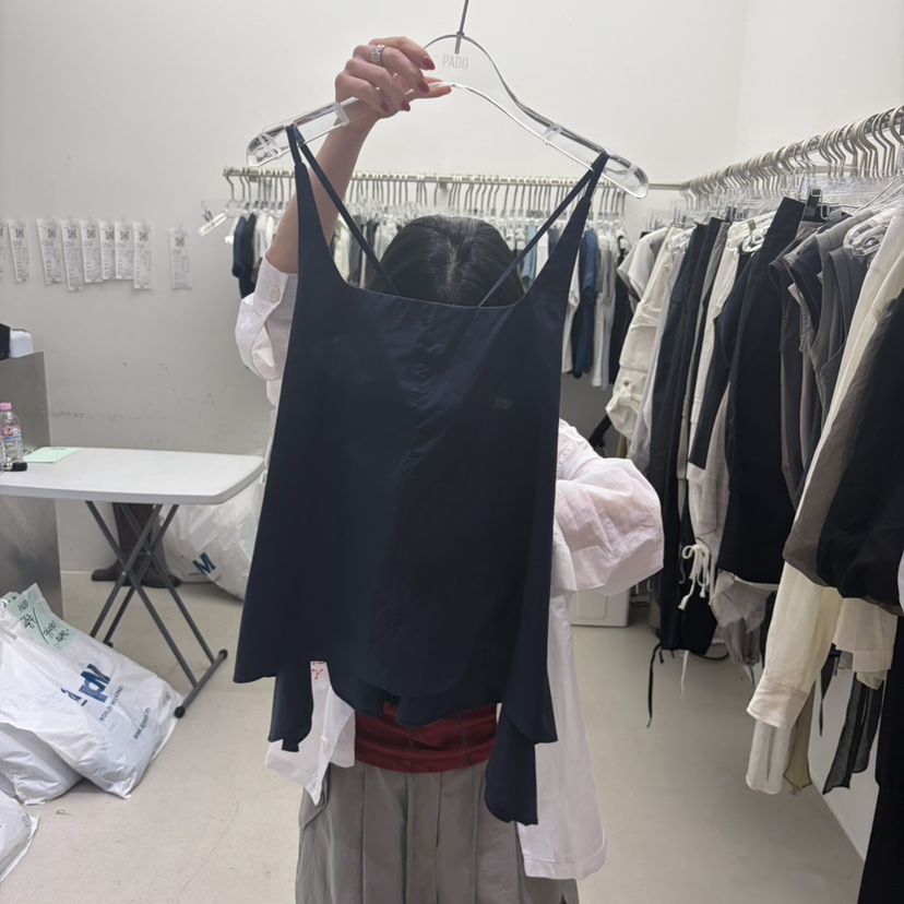 PADO韓國東大門代購女士新品人氣推薦時尚吊帶背心喇叭棉質PADO吊帶/背心圖色2