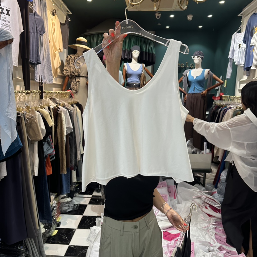 3COLOR東大門實拍韓國女裝新品職業吊帶背心SThree color吊帶/背心圖色1