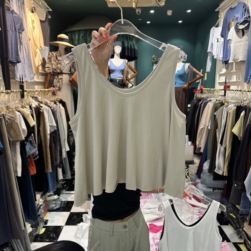 3COLOR東大門實拍韓國女裝新品職業吊帶背心SThree color吊帶/背心圖色2
