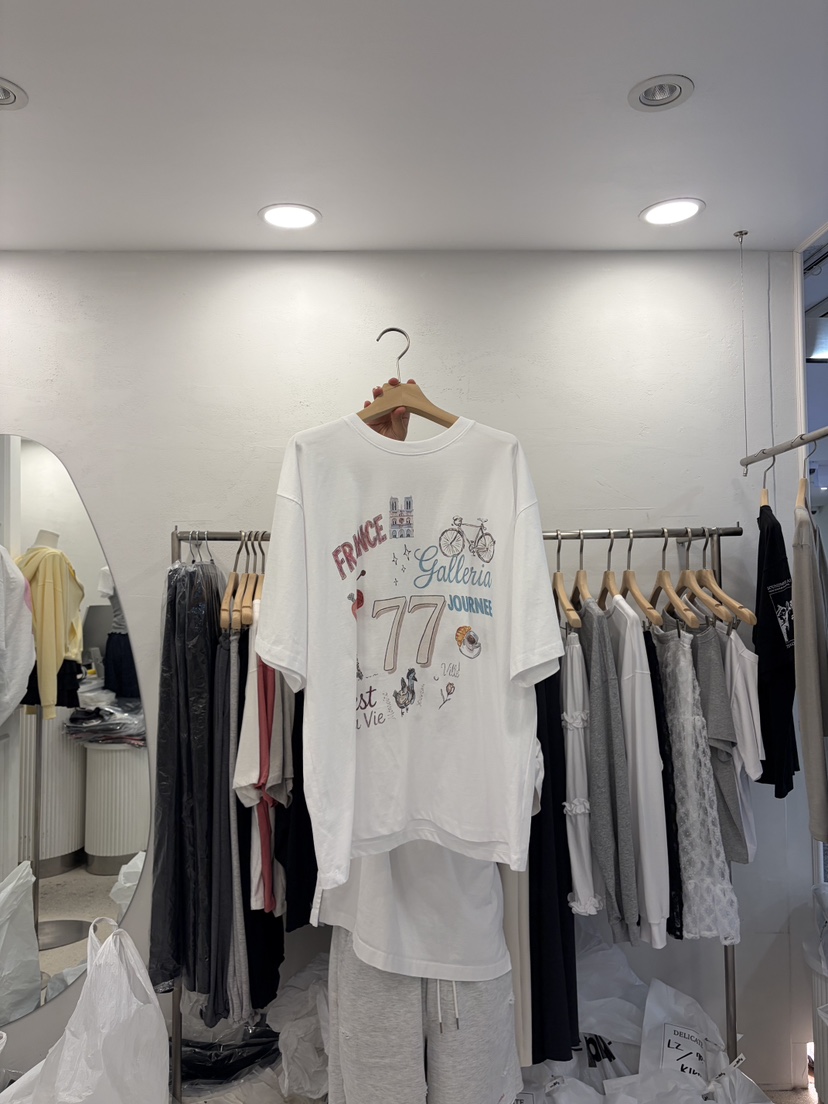 DELICATE韓國直郵女士新款休閑時尚推薦熱賣26春夏職業T恤DELICATET恤圖色1
