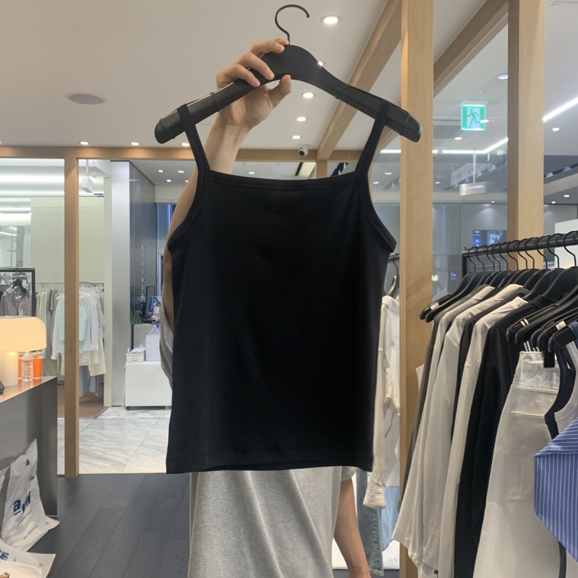 OBJECT韓國東大門直郵女裝新款職業推薦熱賣吊帶背心紐扣OBJECT吊帶/背心