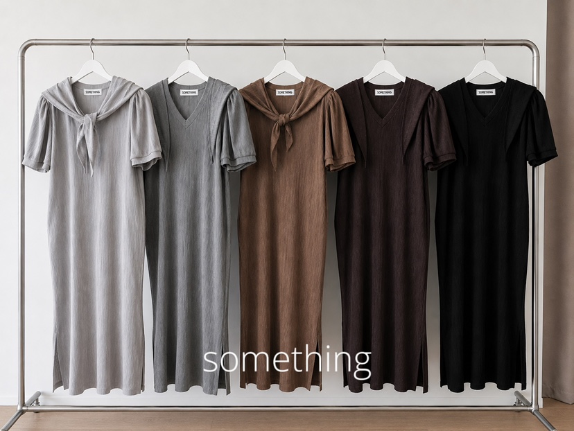 SOMETHING-L/FANCY韓國直郵女裝新品26春夏套裝披肩褶裥SOMETHING-L/FANCY套裝