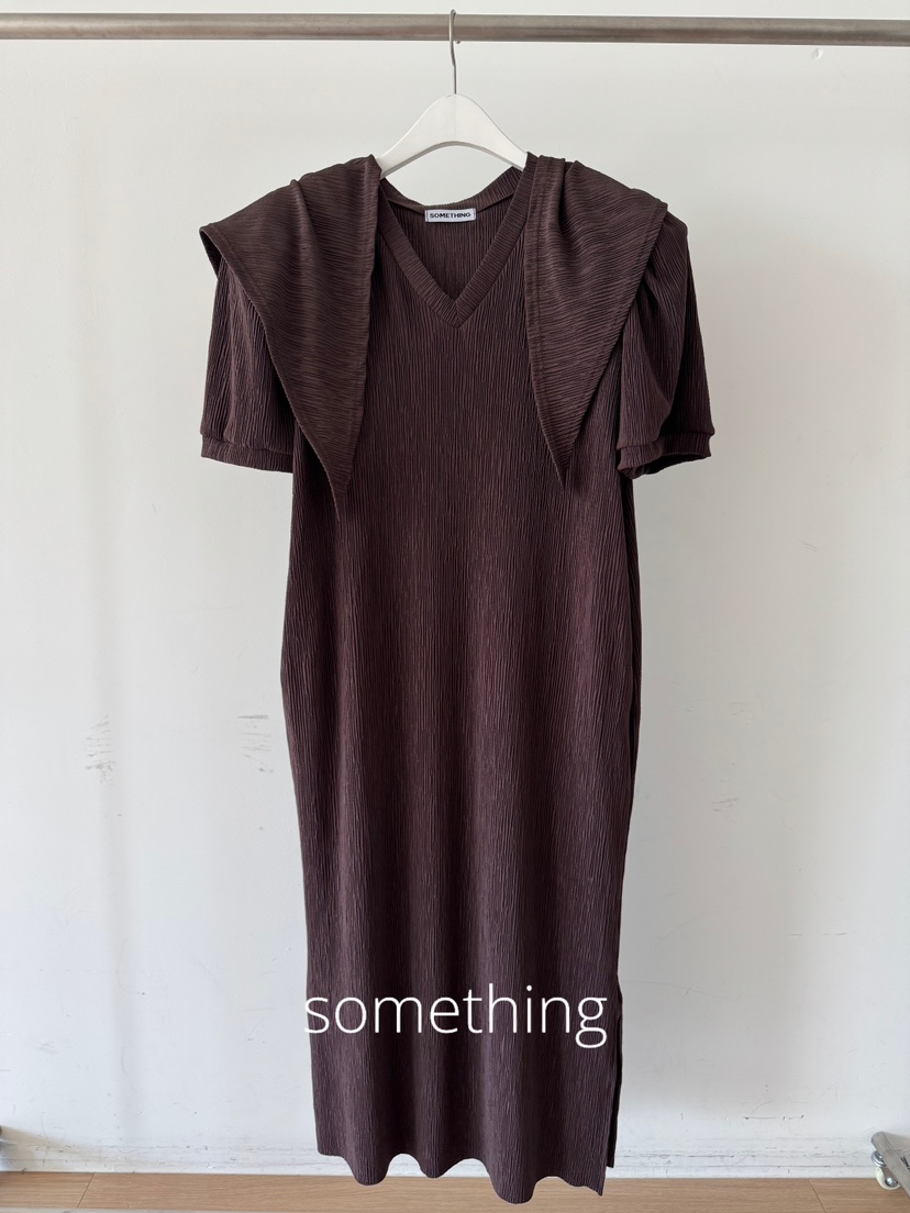 SOMETHING-L/FANCY韓國直郵女裝新品26春夏套裝披肩褶裥SOMETHING-L/FANCY套裝圖色1