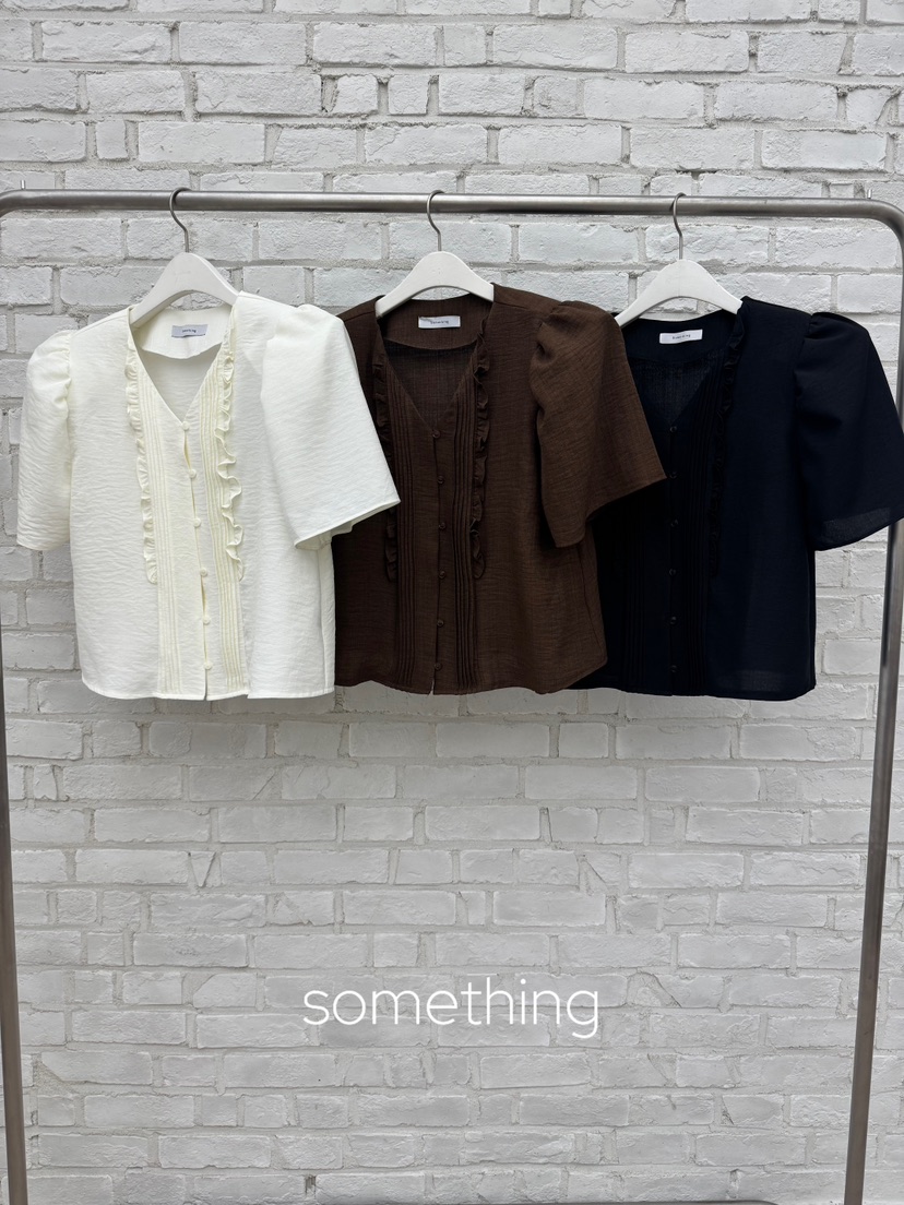 SOMETHING-L/FANCY韓國直郵實拍女裝新款人氣襯衫蕾絲衫BLSOMETHING-L/FANCY襯衫/蕾絲衫