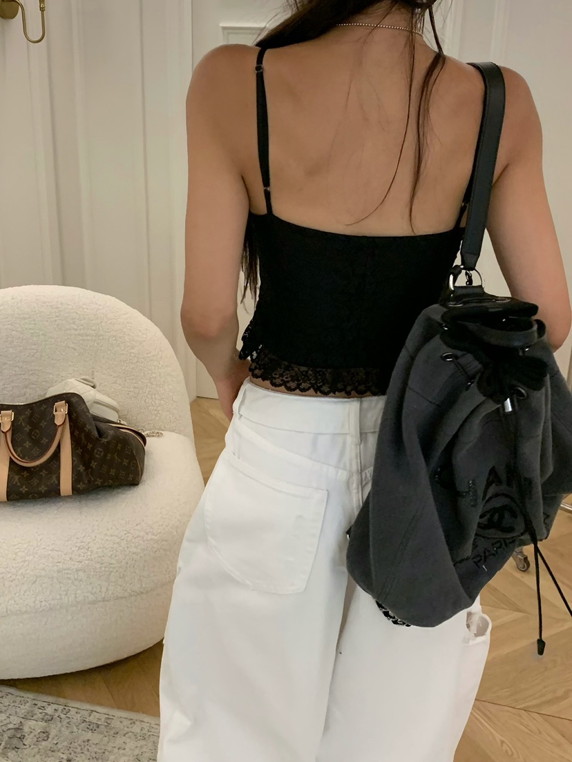 VIRKIN韓國直郵女裝新款時尚休閑熱賣職業吊帶背心蕾絲無袖VIRKIN吊帶/背心