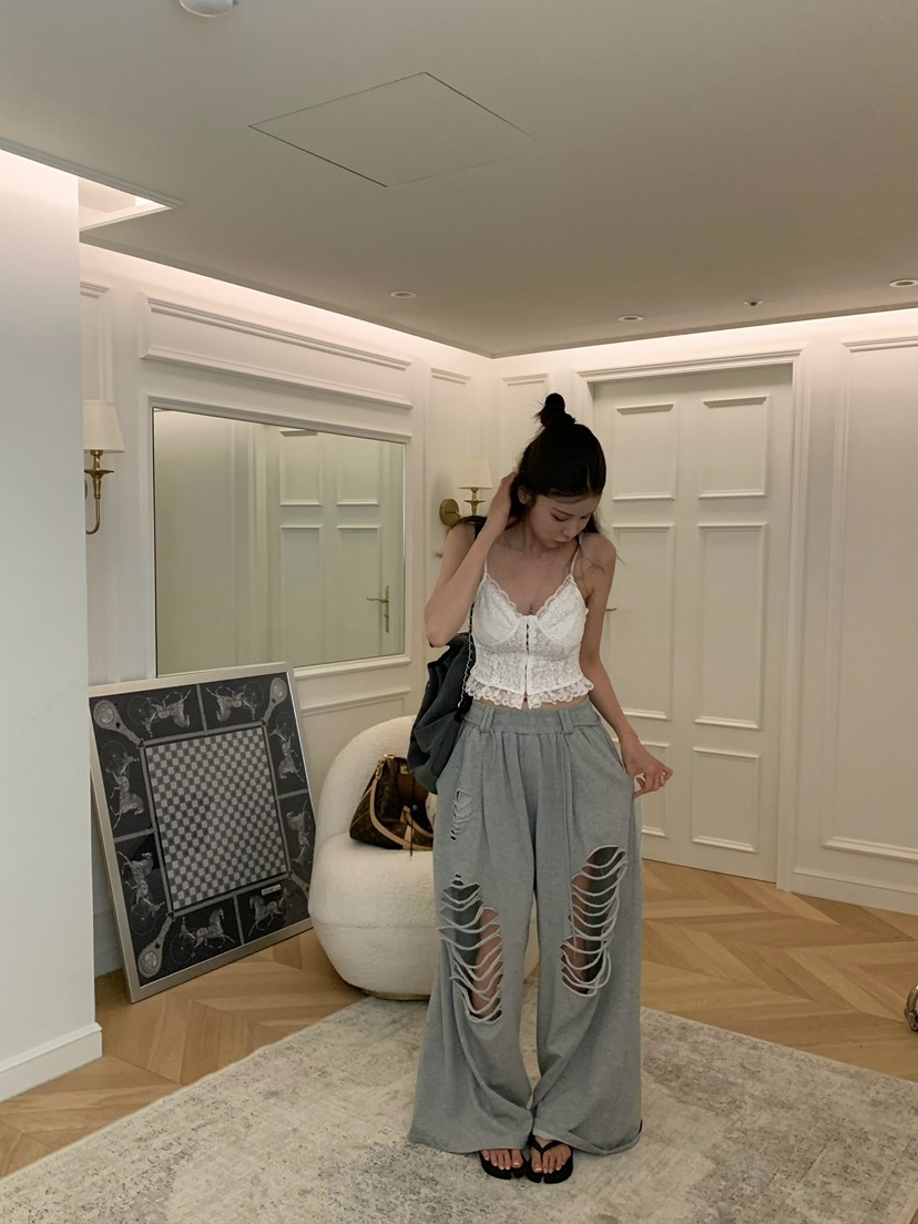 VIRKIN韓國直郵女裝新款時尚休閑熱賣職業吊帶背心蕾絲無袖VIRKIN吊帶/背心