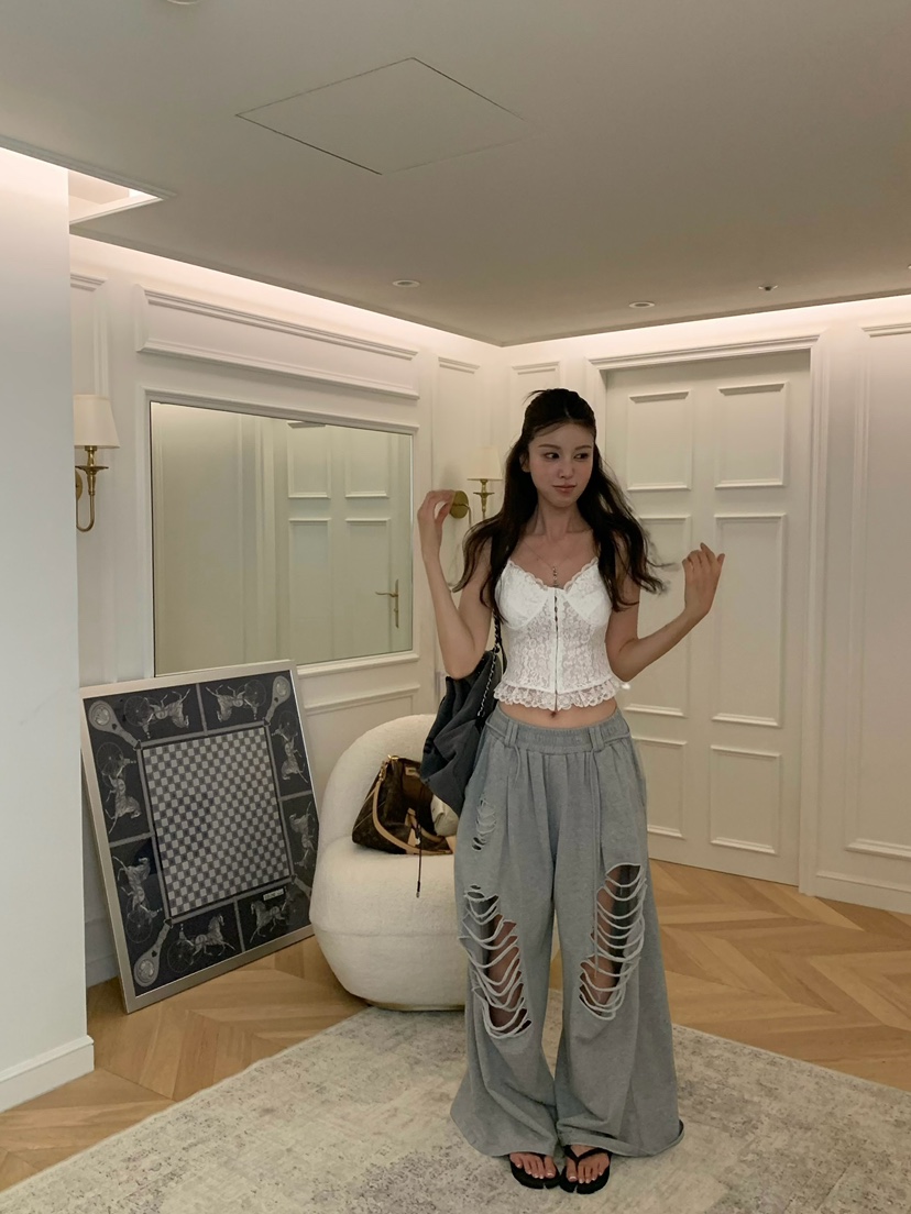 VIRKIN韓國直郵女裝新款時尚休閑熱賣職業吊帶背心蕾絲無袖VIRKIN吊帶/背心