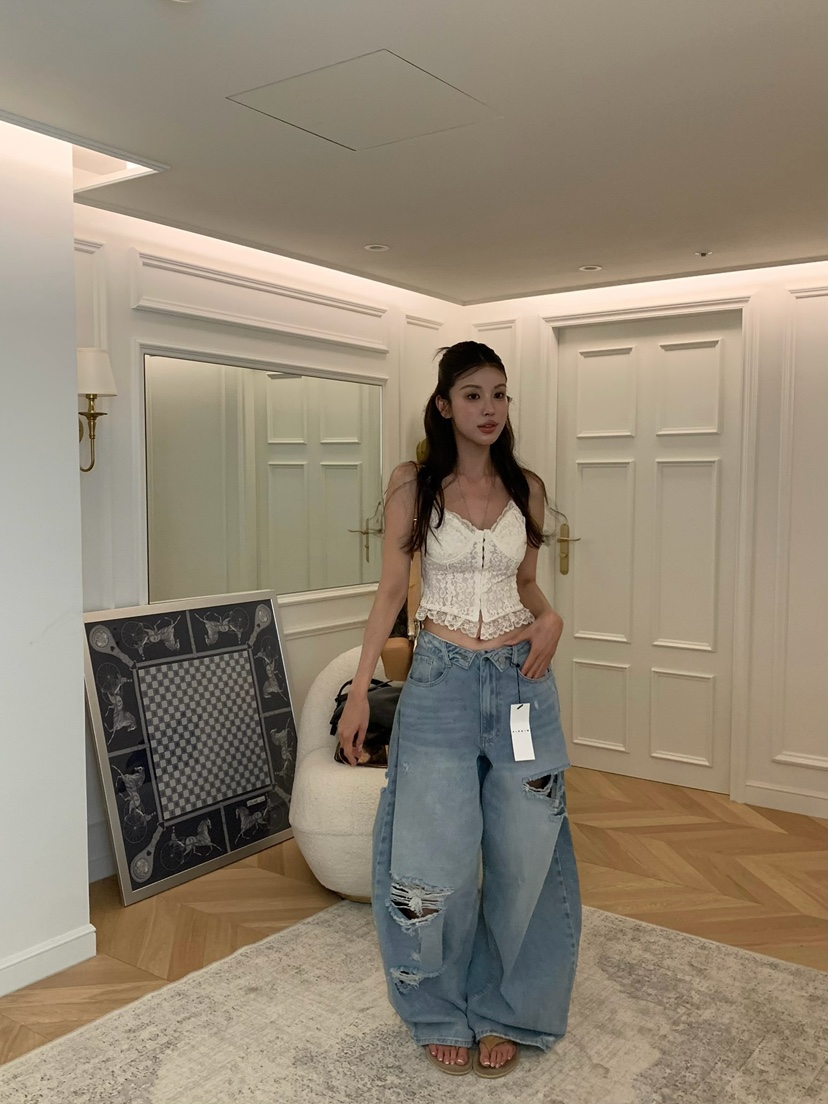 VIRKIN韓國直郵女裝新款時尚休閑熱賣職業吊帶背心蕾絲無袖VIRKIN吊帶/背心
