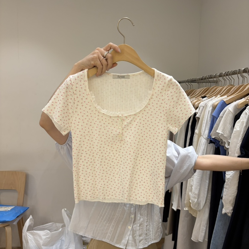 FOREST東大門實拍韓國女士新品26春夏熱賣26夏季職業時尚T恤FORESTT恤圖色4