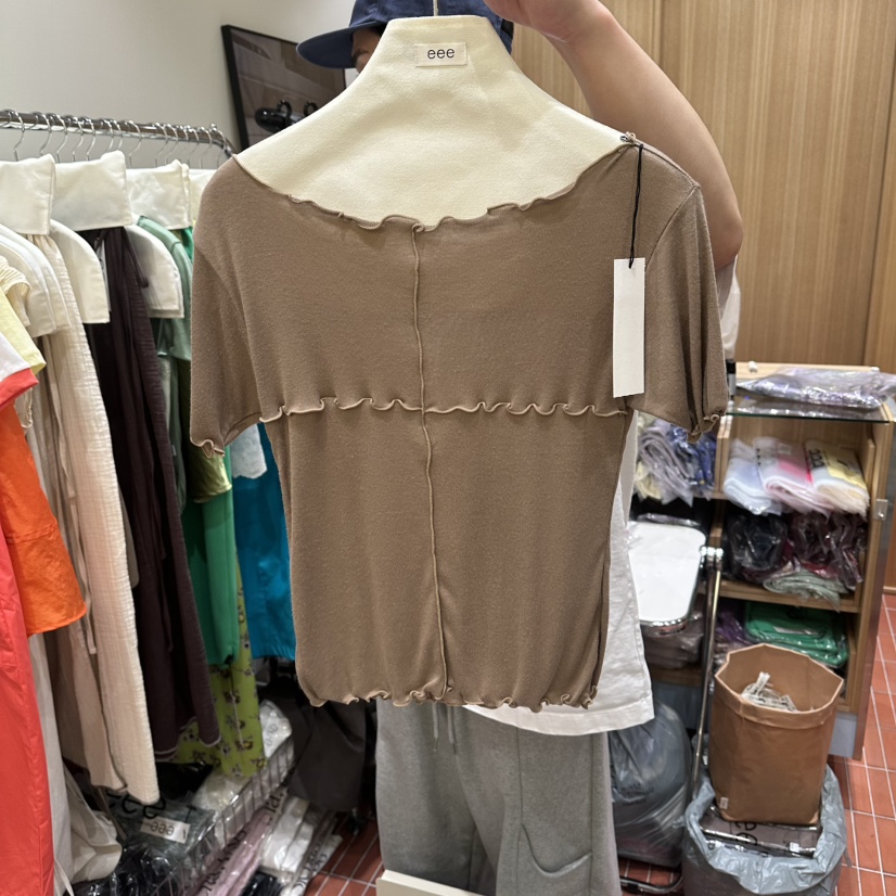 EEE韓國直郵實拍女裝新品人氣26夏季時尚熱賣休閑推薦T恤EEET恤圖色2