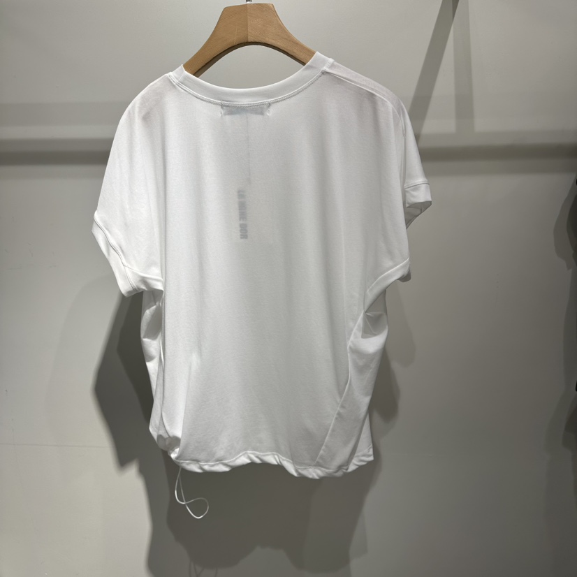 LAMINEDOR韓國直郵女裝新品時尚人氣推薦職業26春夏T恤褶皺LA MINE DORT恤