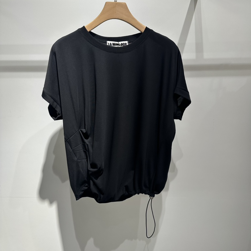 LAMINEDOR韓國直郵女裝新品時尚人氣推薦職業26春夏T恤褶皺LA MINE DORT恤圖色4