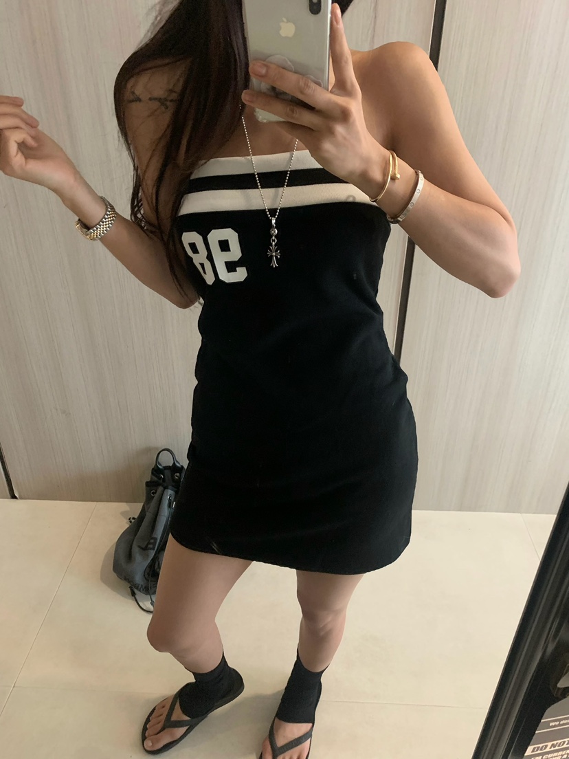 VIRKIN韓國代購女士新款人氣時尚職業26夏季推薦連衣裙羅紋VIRKIN連衣裙