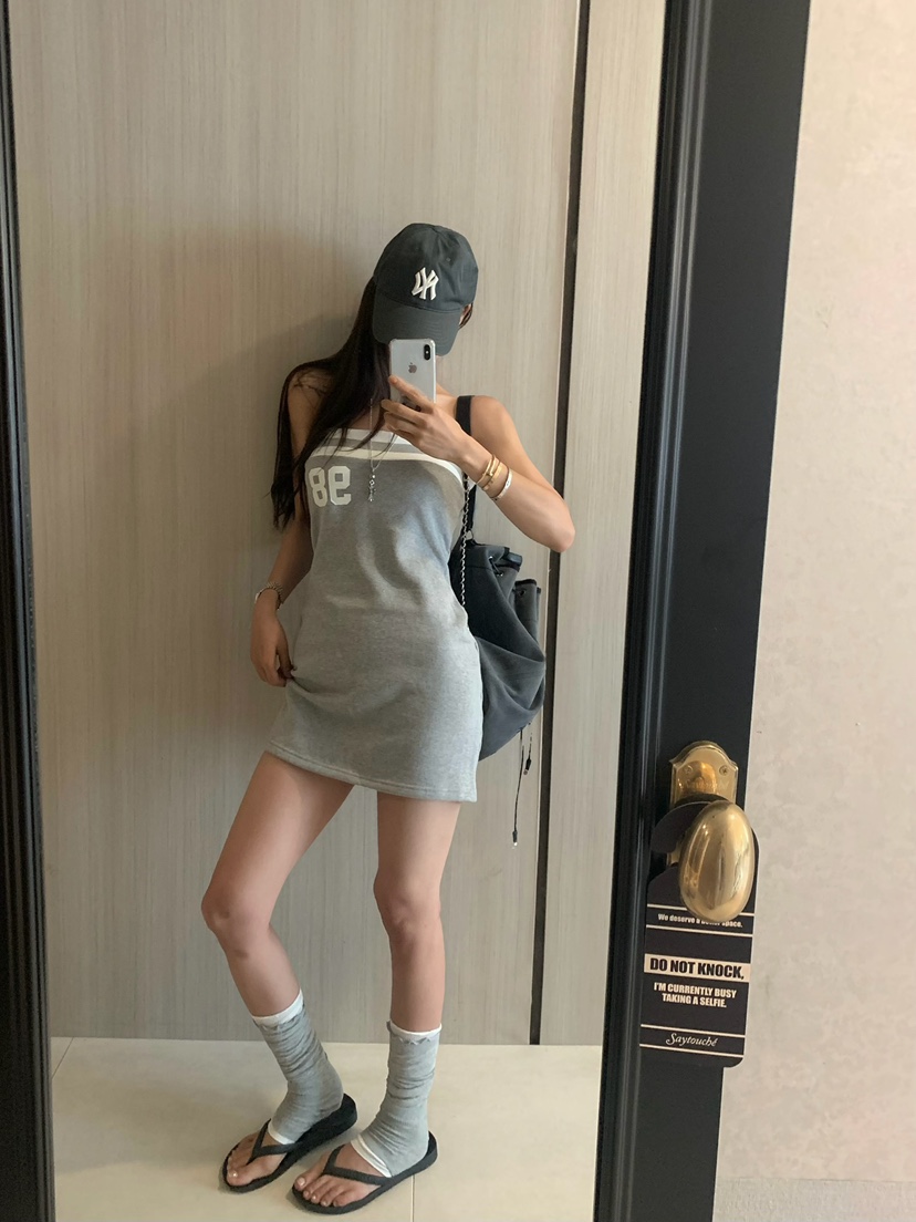 VIRKIN韓國代購女士新款人氣時尚職業26夏季推薦連衣裙羅紋VIRKIN連衣裙
