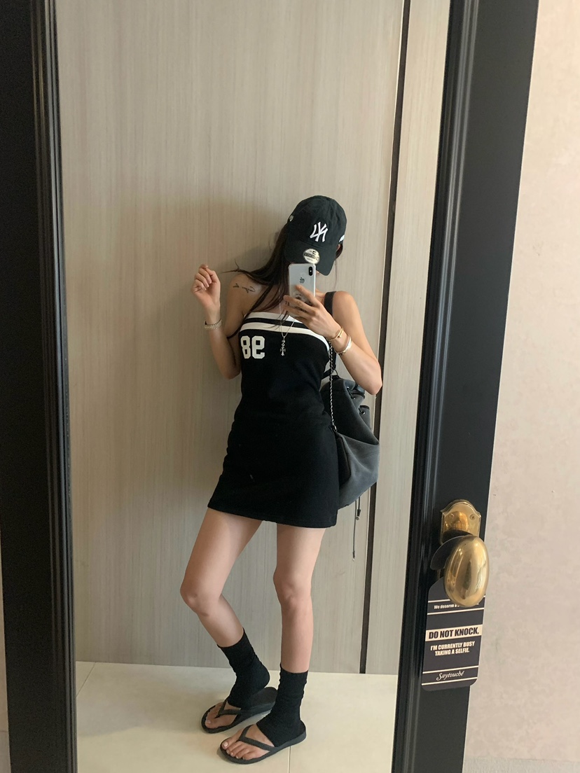 VIRKIN韓國代購女士新款人氣時尚職業26夏季推薦連衣裙羅紋VIRKIN連衣裙圖色1