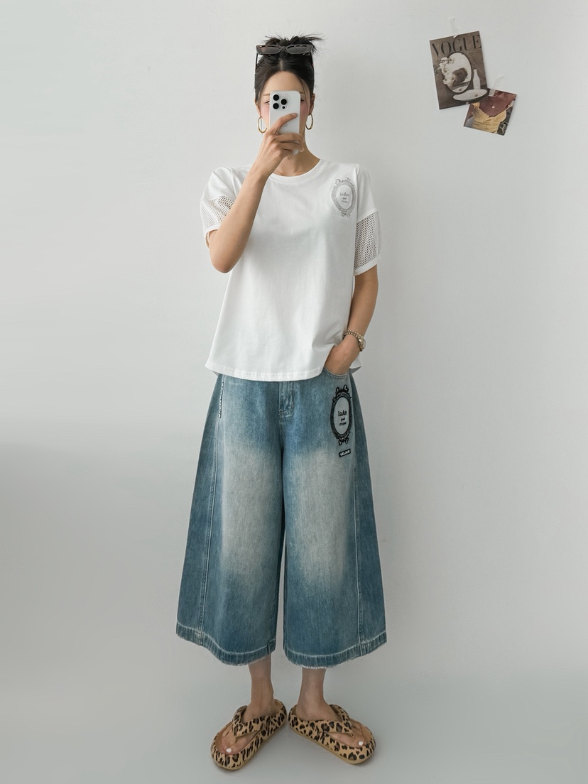 IAAN韓國直郵女士新品26夏季時尚職業休閑人氣熱賣牛仔褲iaAn牛仔褲圖色2