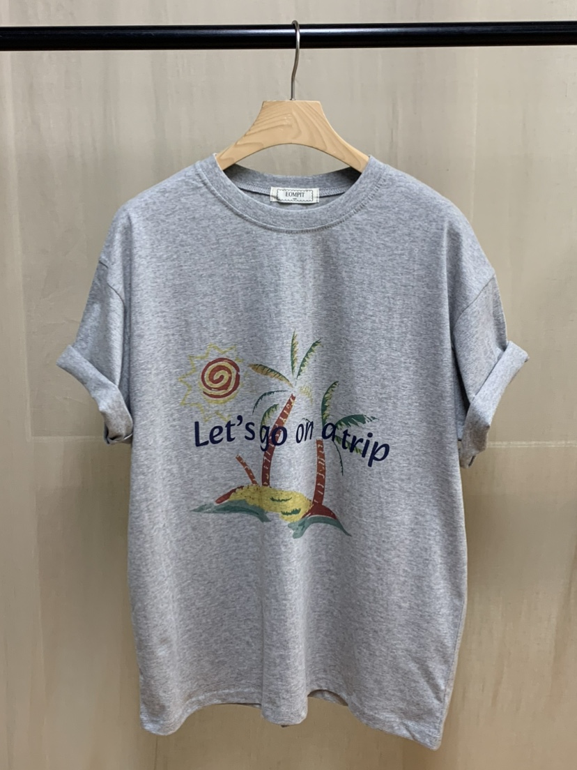 EOMPIT韓國東大門直郵女裝新品職業人氣26夏季休閑時尚T恤EOMPITT恤圖色2