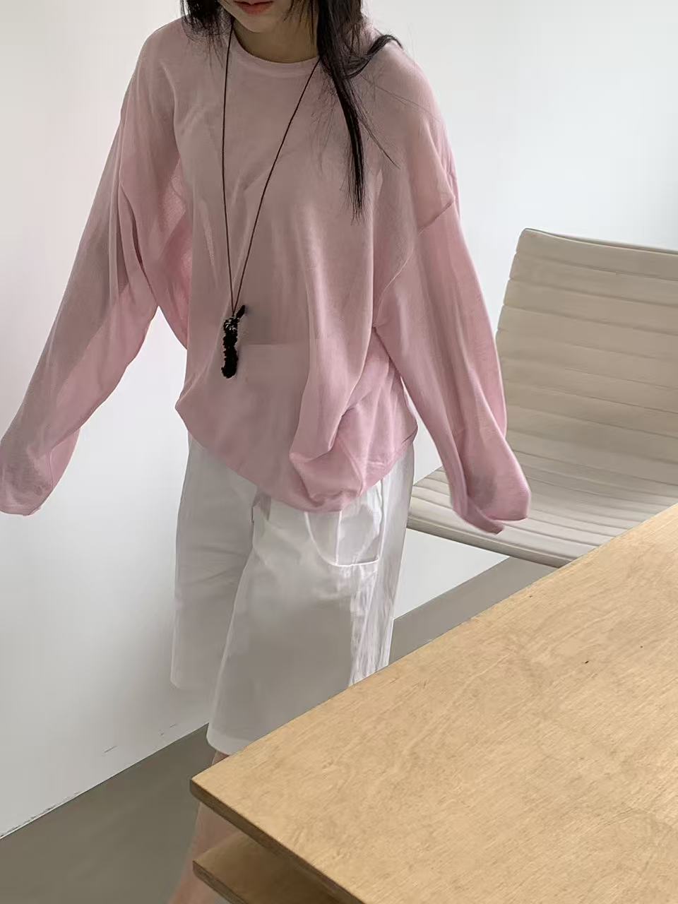 HANDER韓國直郵實拍女裝新品26春夏熱賣休閑時尚推薦長袖T恤HANDER長袖T恤