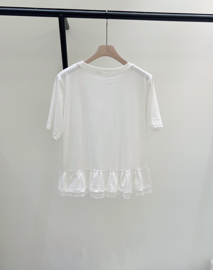 LOVE ROSIE韓國直郵實拍女士新品26夏季熱賣時尚T恤荷葉邊LOVE ROSIET恤