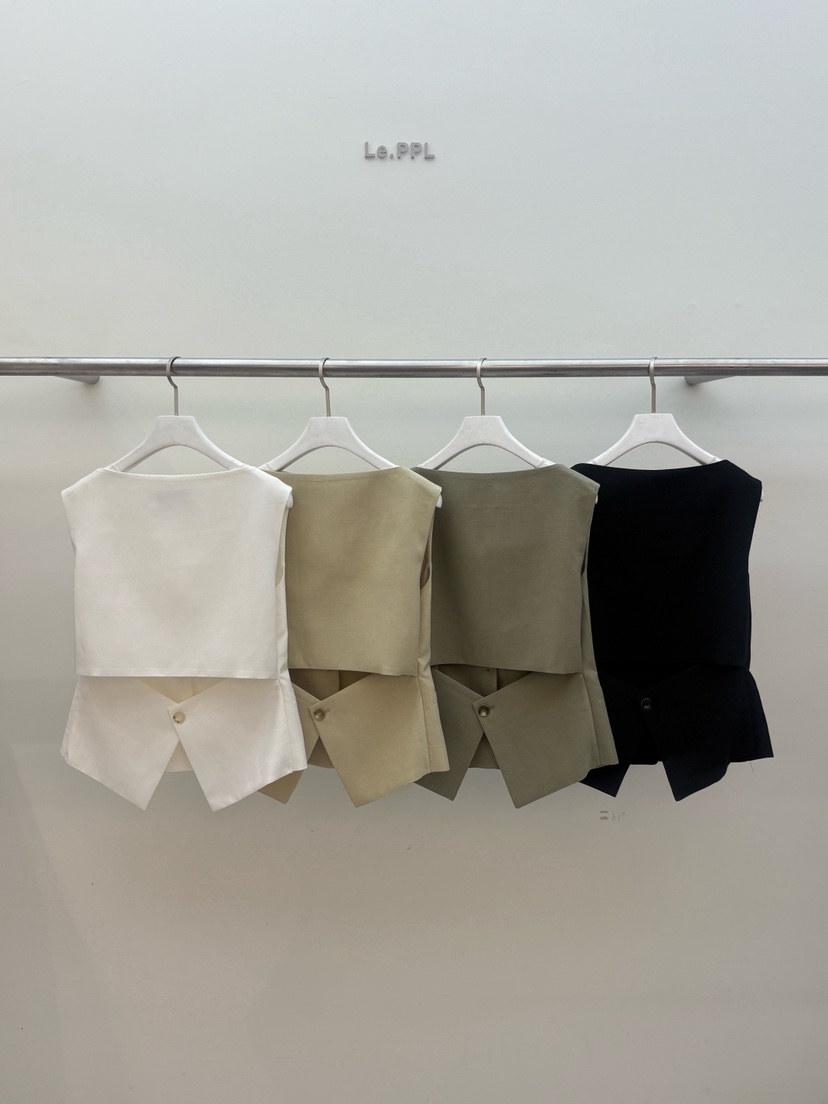 LE-PPL韓國直郵女士新款時尚推薦職業26春夏26夏季熱賣馬甲LE-PPL馬甲
