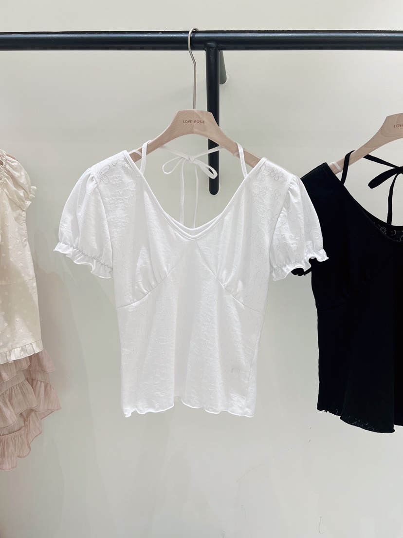 LOVE ROSIE韓國直郵女士新品人氣休閑26夏季職業T恤花朵LOVE ROSIET恤圖色1