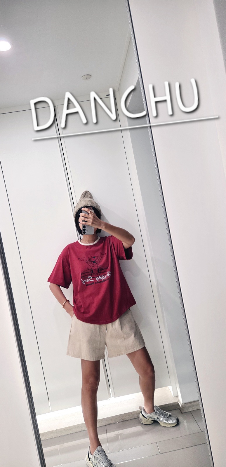DANCHU韓國直郵實拍女裝新款26春夏休閑26夏季職業T恤撞色DANCHUT恤